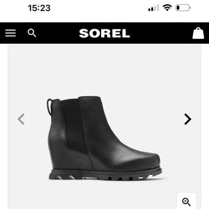 Sorel Joan of Arctic Wedge Chelsea Bootie Black Size 10 ⭐️Like New⭐️Worn 1 Time